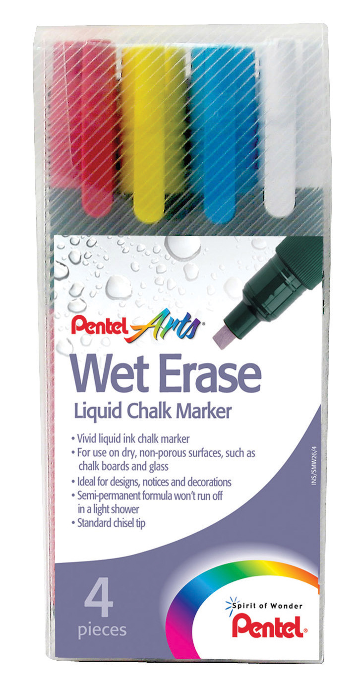 Pentel Chalk Markers - Pack of 4